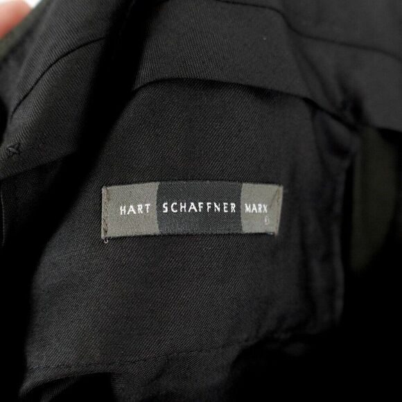 Hart Schaffner Marx Wool Green Pleated Cuffed‎ High Rise Dress Pants 36/27 Lined - Picture 6 of 7